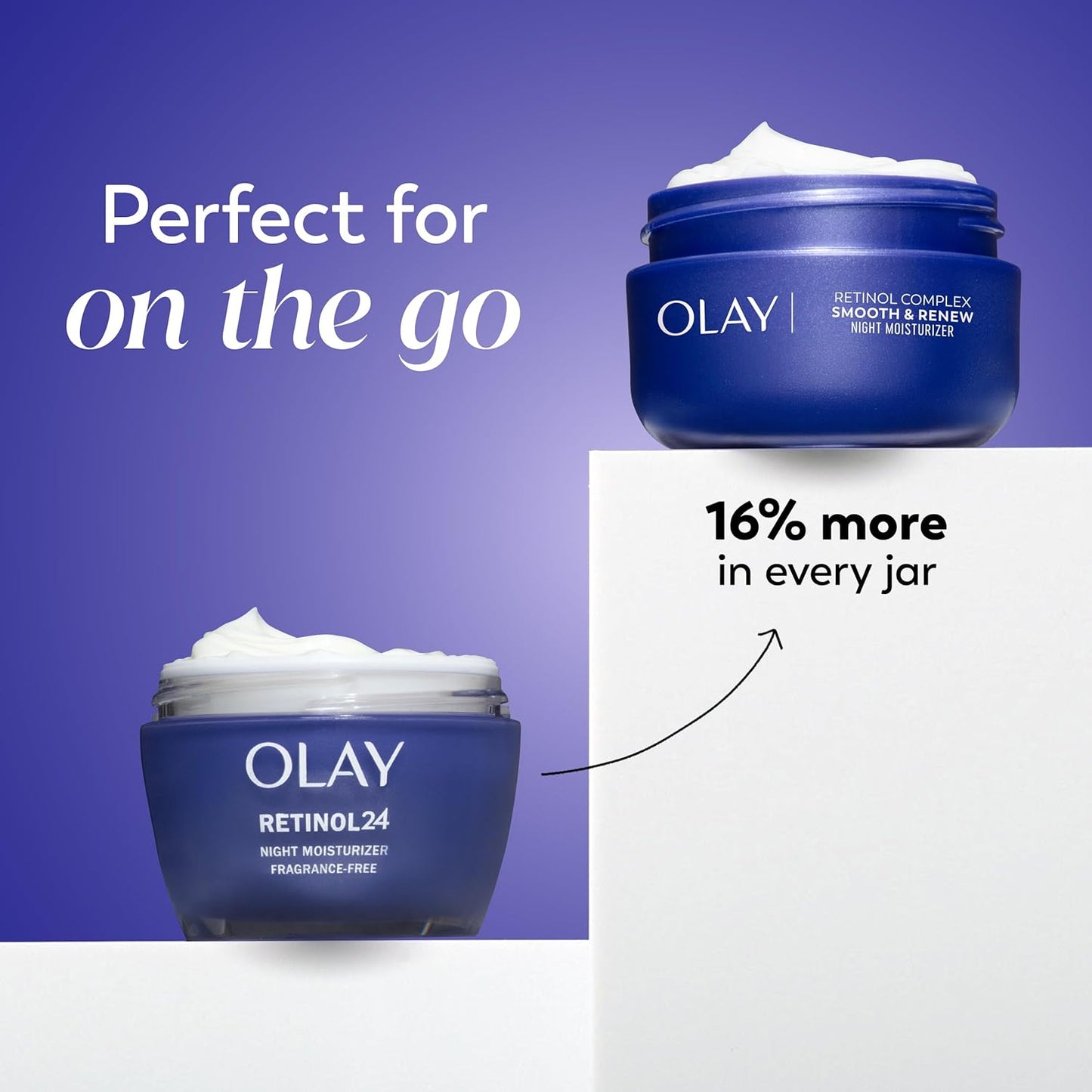 Olay Regenerist Retinol Face Moisturizer, Smooth & Renew Cream for Women, Fragrance-Free - Anti-Aging, Anti-Wrinkle, Fine Lines, Tightening, Brightening - Recyclable Eco Jar, Non-Greasy, 2 Oz