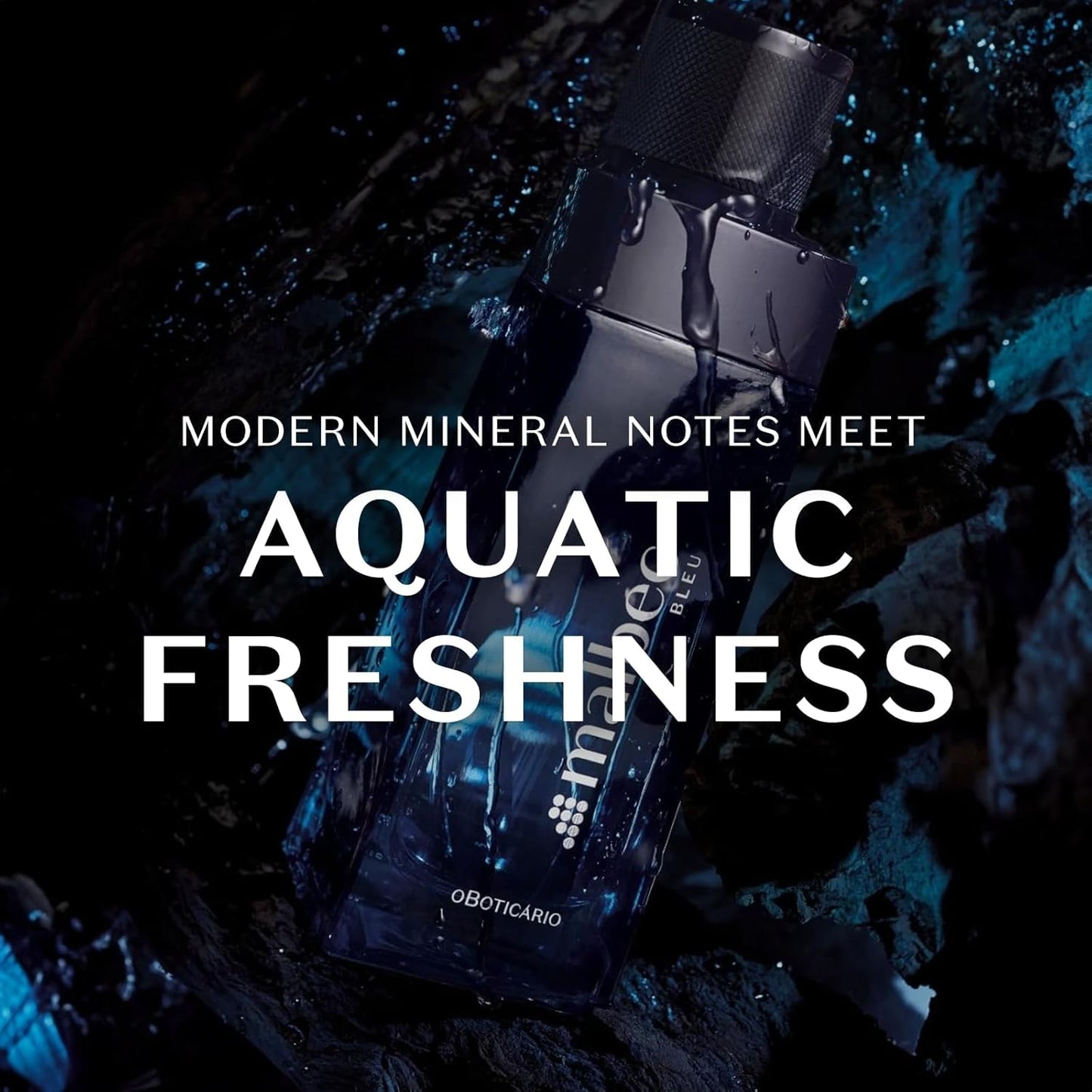 Malbec Bleu Eau de Toilette By O Boticário, Cologne For Men, French Oak Barrel-Aged Red Wine & Fresh Woody Fougére Scent, 3.4 Ounce