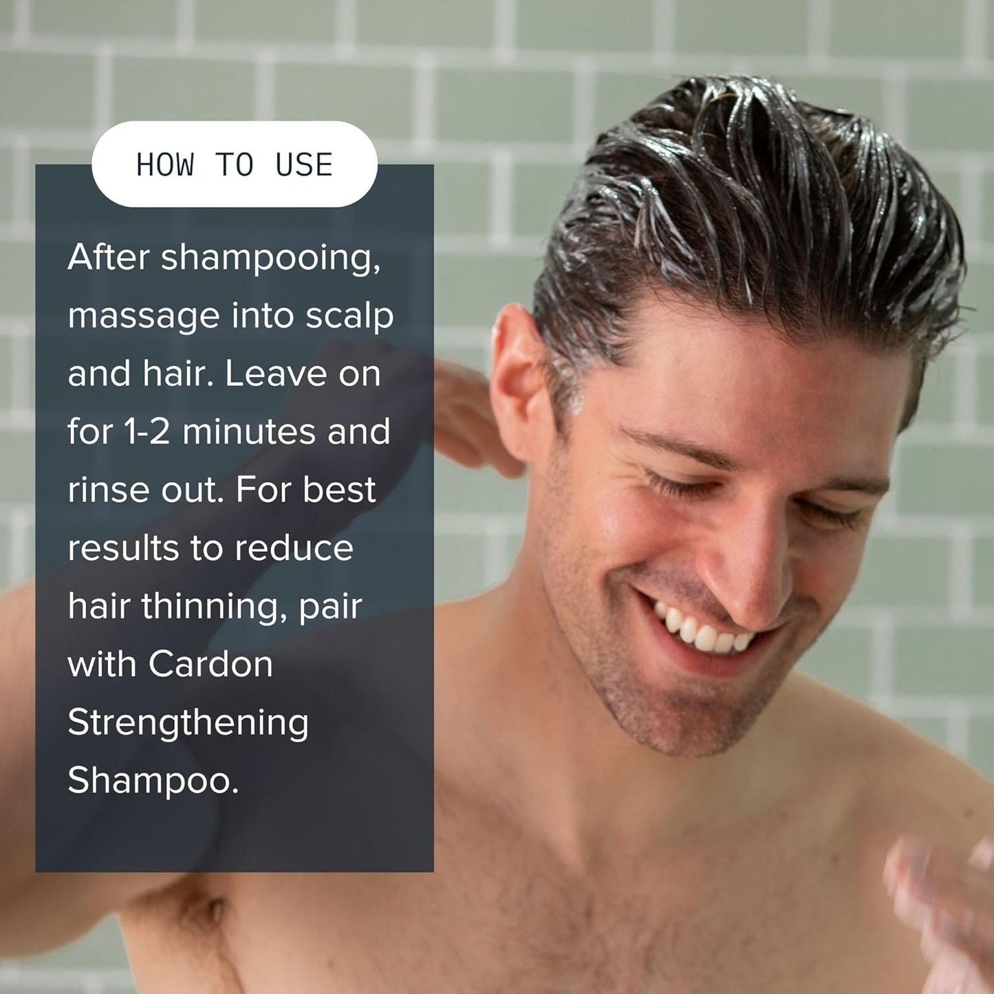 Hair Growth Conditioner for Men by CARDON, Prevent Thinning Hair and Hair Loss with Niacinamide & Vitamin B5 for healthy scalp, Korean Skin care, Deep Conditioner for dry damaged hair, (1 Bottle)