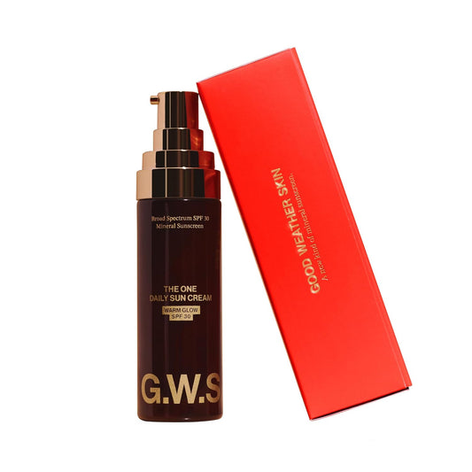 The One Warm Glow Daily Sun Cream SPF 30 – Hydrating Mineral Sunscreen for Face & Neck, Sensitive Skin Safe, with Zinc, Niacinamide, Squalane & Sea Buckthorn, 1 oz