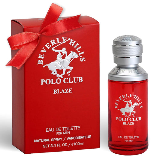 Beverly Hills Polo Club BLAZE - Cologne for Men with Notes of Cedar & Basil - Fresh & Classy Fragrance Scent - Eau De Toilette Spray 3.40fl.oz / 100ml