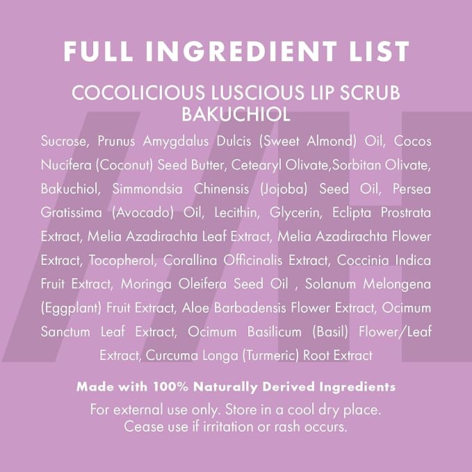 Handmade Heroes Bakuchiol Lip Scrub 1 fl oz Deep Conditioning Lip Plumper Helps Reduce Fine Lines and Wrinkles Appearance 100% Cruelty Free Vegan Lip Care for Luscious Lips