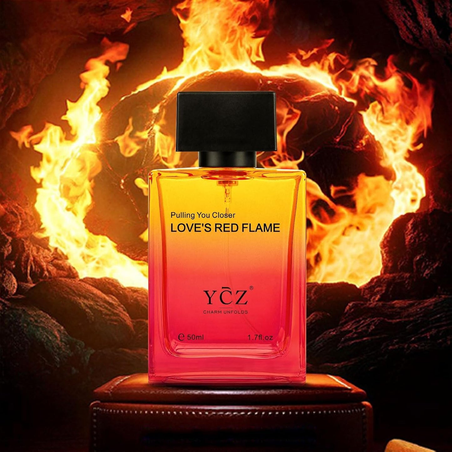 Ycz LOVE'S RED FLAME Eau de Parfum Spray, Long-Lasting Fragrance for Men, Daily Use Men's Casual Cologne, A Signature Scent Great Holiday Gift A Gift for Any Occasion,50 ml (1.65 fl. Oz)