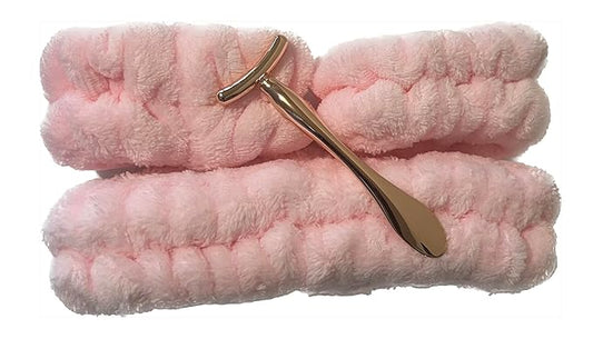 Ohemaa's Shopp Spa Kit, Beauty Kit, Spa Beauty Kit, Pink Spa Headband, Under Eye Soother, Under Eye Depuffer Tool, Beauty Tool, Cosmetic Applicator, Cosmetic Tool, Skin Care Applicator, Skincare Tool