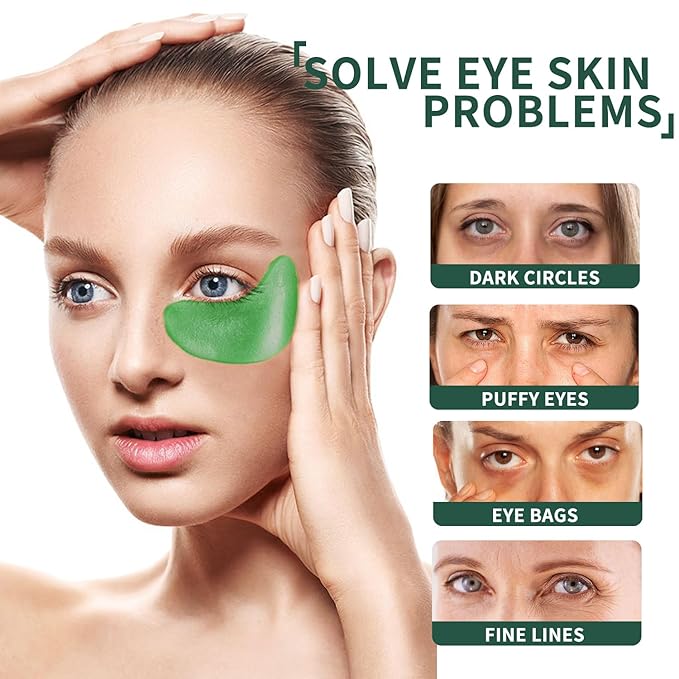 Under Eye Patch for Dark Circles and Puffy Eyes,Under Eye Masks Reduce Smooth Wrinkles and Under-eye Egg,Moisturizing Under Eye Pads For Women,Seaweed Eye Mask Patch-60 Pcs