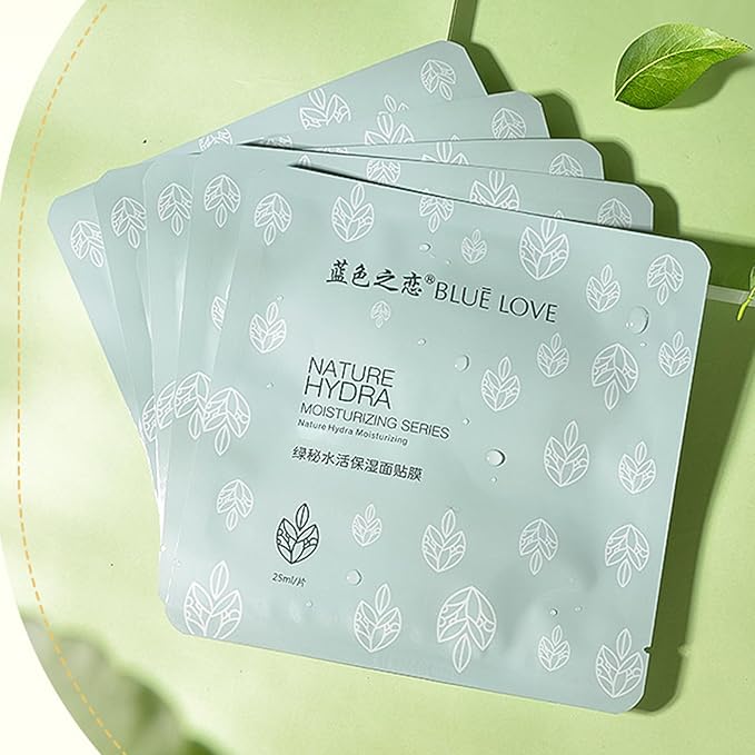 BLUE LOVE 40-Pack Hydrating Facial Masks for Women & Man – Moisturizing Sheet Masks for All Skin Types – Ultimate Skincare Mask Set for Radiant Skin