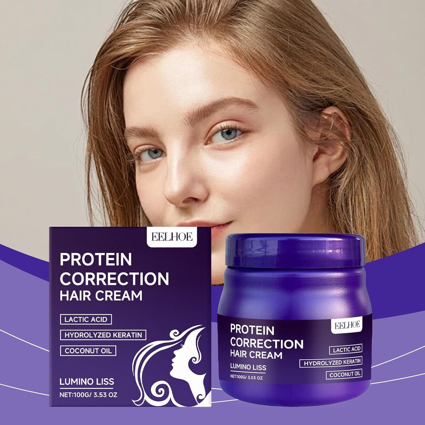 Professional Repair Hair Mask,Keratin Protein Treatment with Deep Nourishment Hydrates,Repairs Damage & Adds Shine for Dry & Damaged Hair Cream