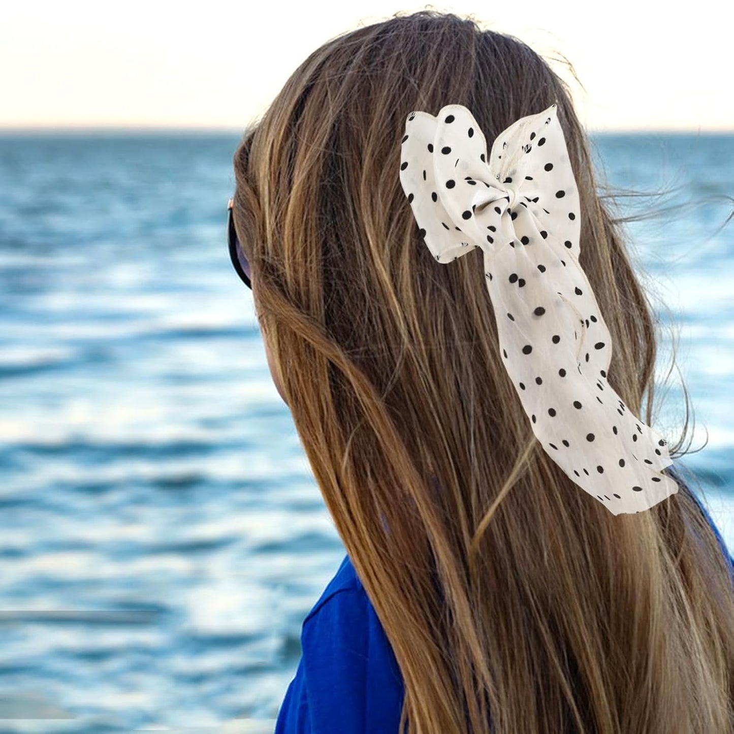 4PCS Big Ribbon Hair Bows, Oversized Long-tail Hair Clips, Large Hair Barrettes, for Women and Girls Hair Styling Accessories, 4 Styles, (Butterfly, Flower, Heart, Circle)