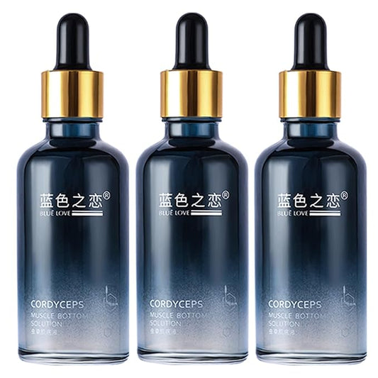BLUE LOVE 3PCS Cordyceps Facial Essence Serum - Reduces Fine Lines & Wrinkles, Hydrating & Anti-Aging Formula with Natural Ingredients for All Skin Types