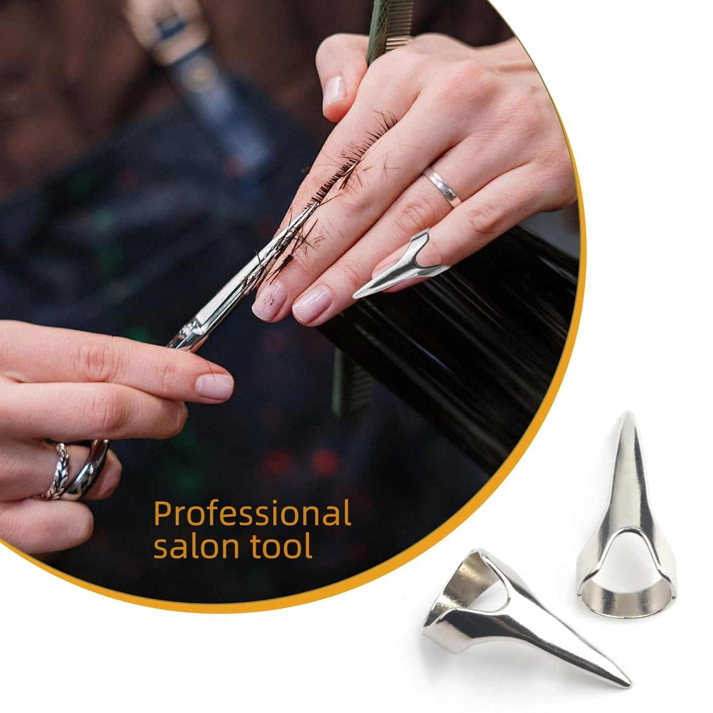 11PCS Hair Braiding Tools Ring Set with 8 Metal Pinky Hair Parting Rings/Braid Aid Finger Parting Tool, 1PCS Rat Tail Comb/Braiding Combs/ 2 Parting Tool Rings for Stitch Braiding Finger Tool