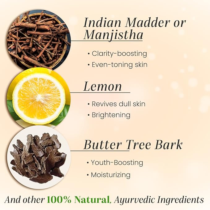 iYURA Manjish Glow Elixir - Traditional Glow-Boosting Face Moisturizer for an Instant Dewy Glow & Clear-looking skin – Lightweight, 100% Natural Nighttime Face Oil, 1.69 fl oz