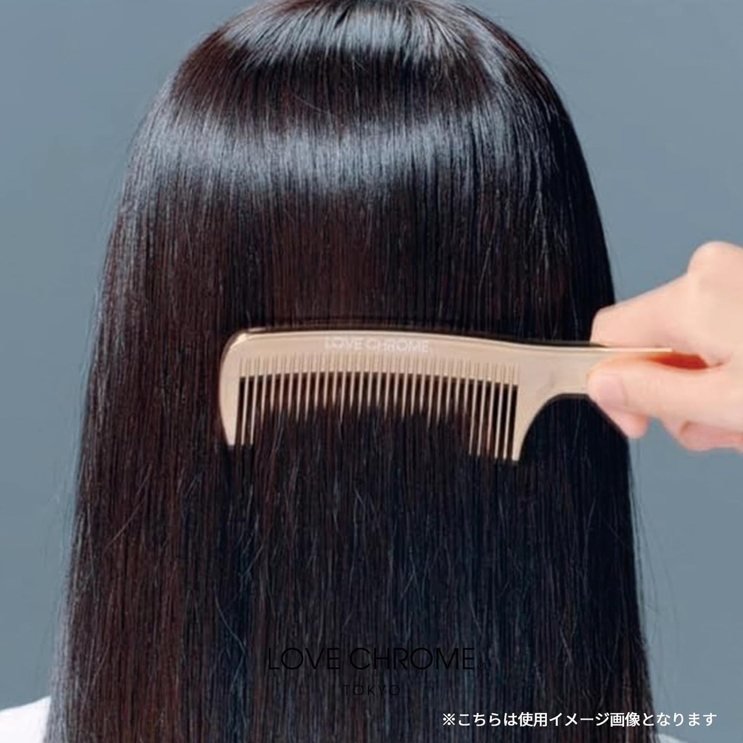 LOVE CHROME F TETSUKI SILVER/Japanese artisan hair comb