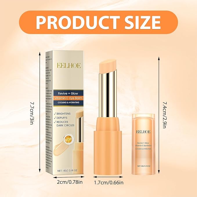 2PCS Revive Glow Vitamin C Eye Balm, Reducing Dark Circle,Hydrating Eye Cream,Improve Dark Circles,Reduces Puffiness (2pcs)