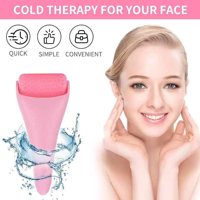 DOUKEN Ice Roller for Face & Eye, Premium Self-Care Facial Roller, Skin Care Tools for Face Eye Puffiness, Cold Therapy Ice Face Roller to Soothe Skin