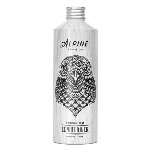 Alpine Provisions Rosemary & Mint Organic Conditioner - Naturally Moisturize, Repair, & Strengthen with Essential Oils, Sunflower oil & Aloe Vera, Vegan, Sulfate - Plant-Based Hair Care - 16.9 FL Oz