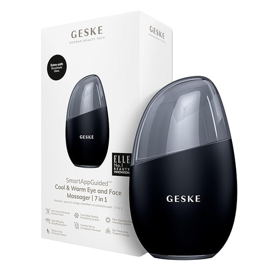 SmartAppGuided™ Cool & Warm Eye & Face Massager | 7 in 1 | Multi Massager | Face & Neck | Battery-free Cooling & Warming | Firms, Relaxes & De-Puffs Skin | Eye-Nose Area Targeted Design