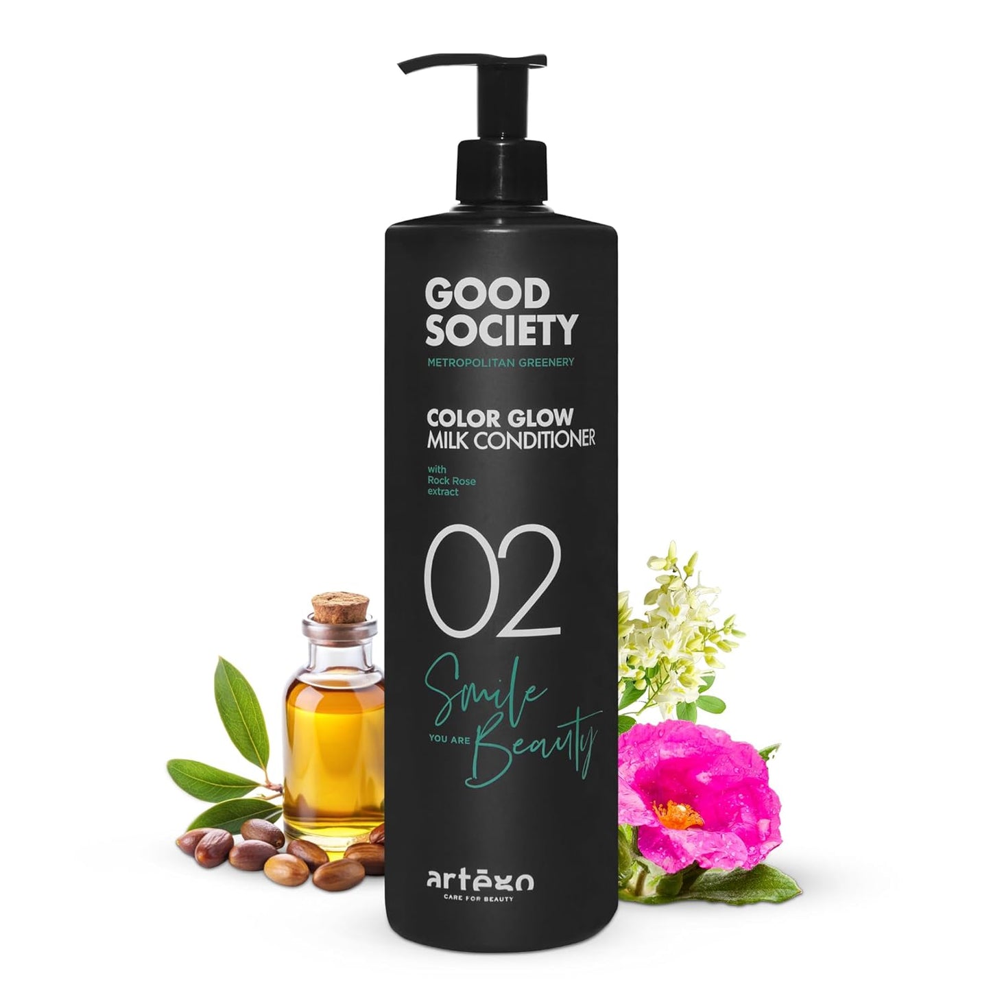 Artègo Good Society Color Glow Milk Conditioner (33.8 fl oz) – Lightweight Detangling Conditioner for Color-Treated Hair