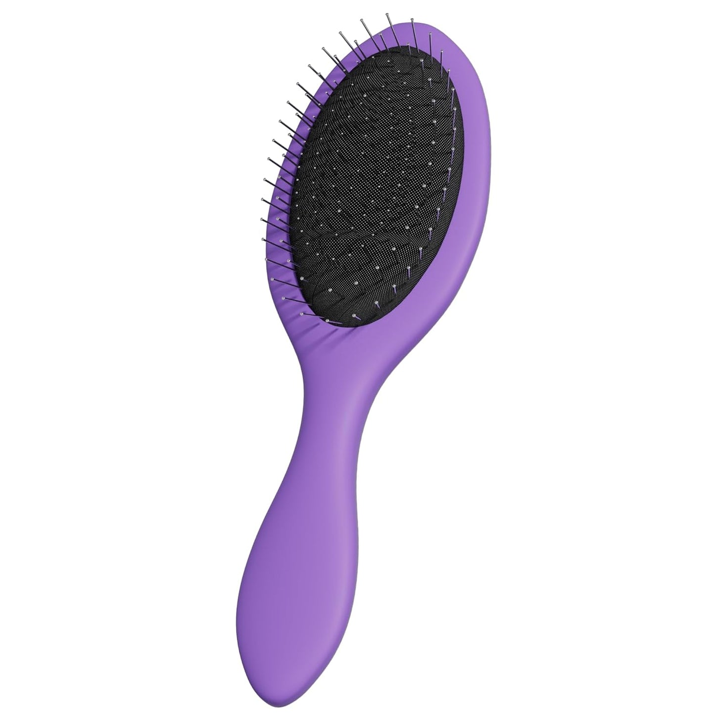 WeiLa Anti-Static Hair Brush Oval, Stainless-Steel Bristles Detangler for Wigs & Hair, ABS Handle (Violet, Regular)