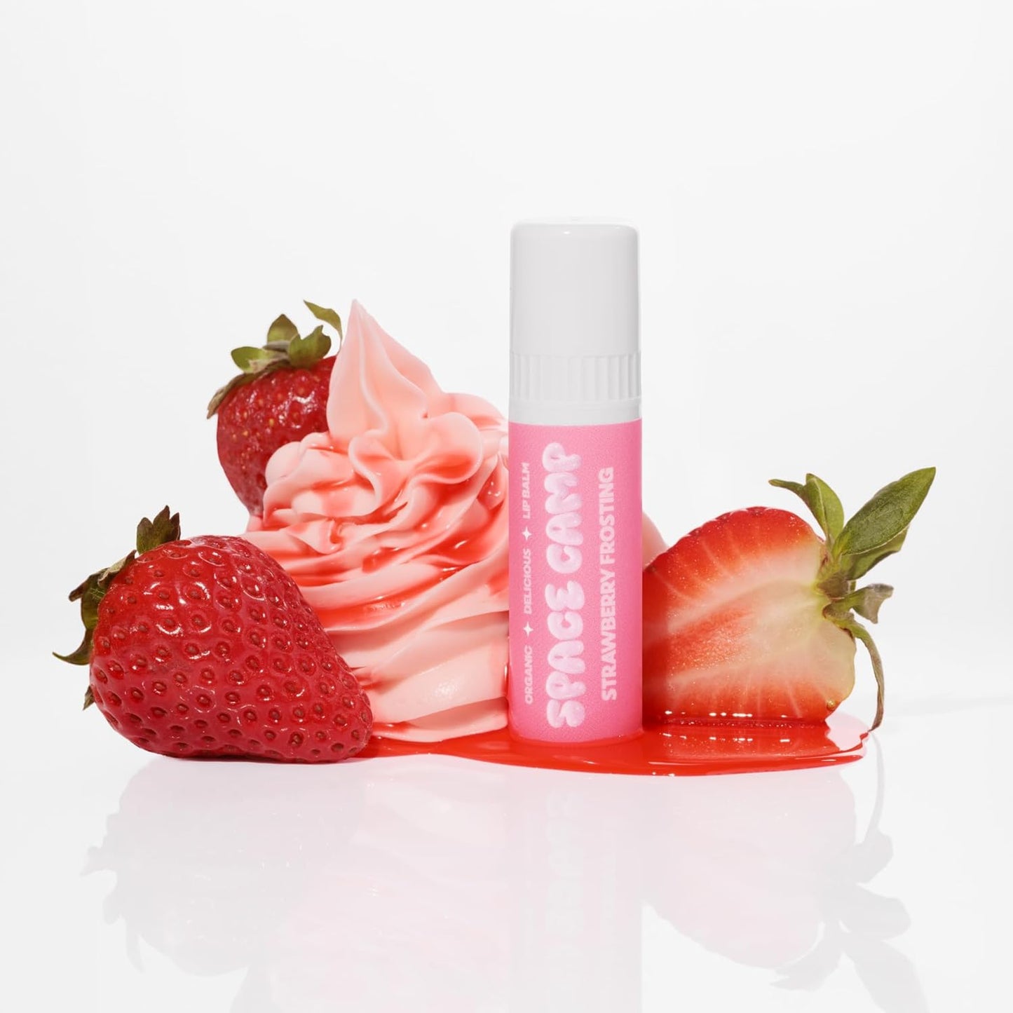 Wellness Jumbo Lip Balm - Strawberry Frosting Organic Flavored Balm (2 Pack)