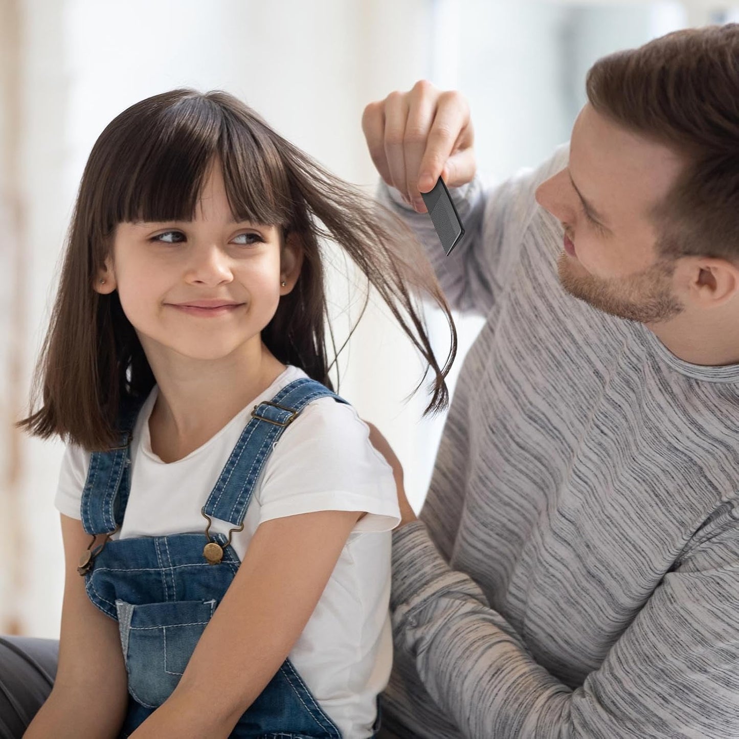 6 PCS Hair Comb Set Black, Durable Wide and Fine Tooth Rat Tail Hair Barber Comb for Women & Man, Professional Combs for Wet Curly Natural Hair Detangling Parting Teasing Styling & Cutting