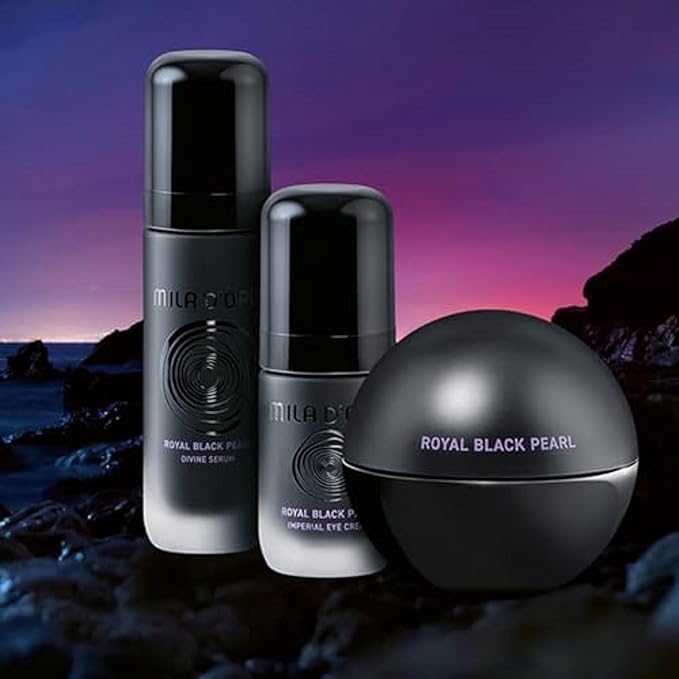 Mila d'Opiz Royal Black Pearl Imperial Eye Cream - Under Eye Cream Anti Aging with Black Pearl Extract - Reduces Crow's Feet and Wrinkles - 0.51 oz