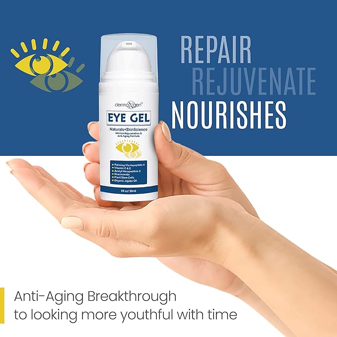 Eye Gel + Plant Stem Cells + Matrixyl 3000 + Arginine For Under And Around Eyes To Smooth Fine Lines, Eliminate Dark Circles, And De-puff Bags With Peptide Complex.