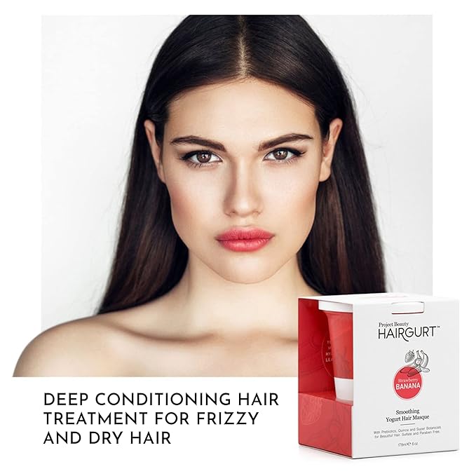 Smoothing Yogurt Deep Conditioning Hair Masque, For Thicker, Fuller Hair. Mask With Prebiotics, Protein, Macadamia, And Organic Oils For Frizzy Or Bleached Hair. Sulfate Free (6 oz)