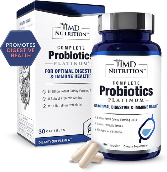 1MD Nutrition Complete Probiotics Platinum 50 Billion 11 Strains 30 Caps