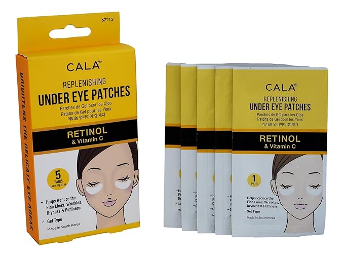 UNDER EYE PATCHES: RETINOL & VITAMIN C (5/PK)