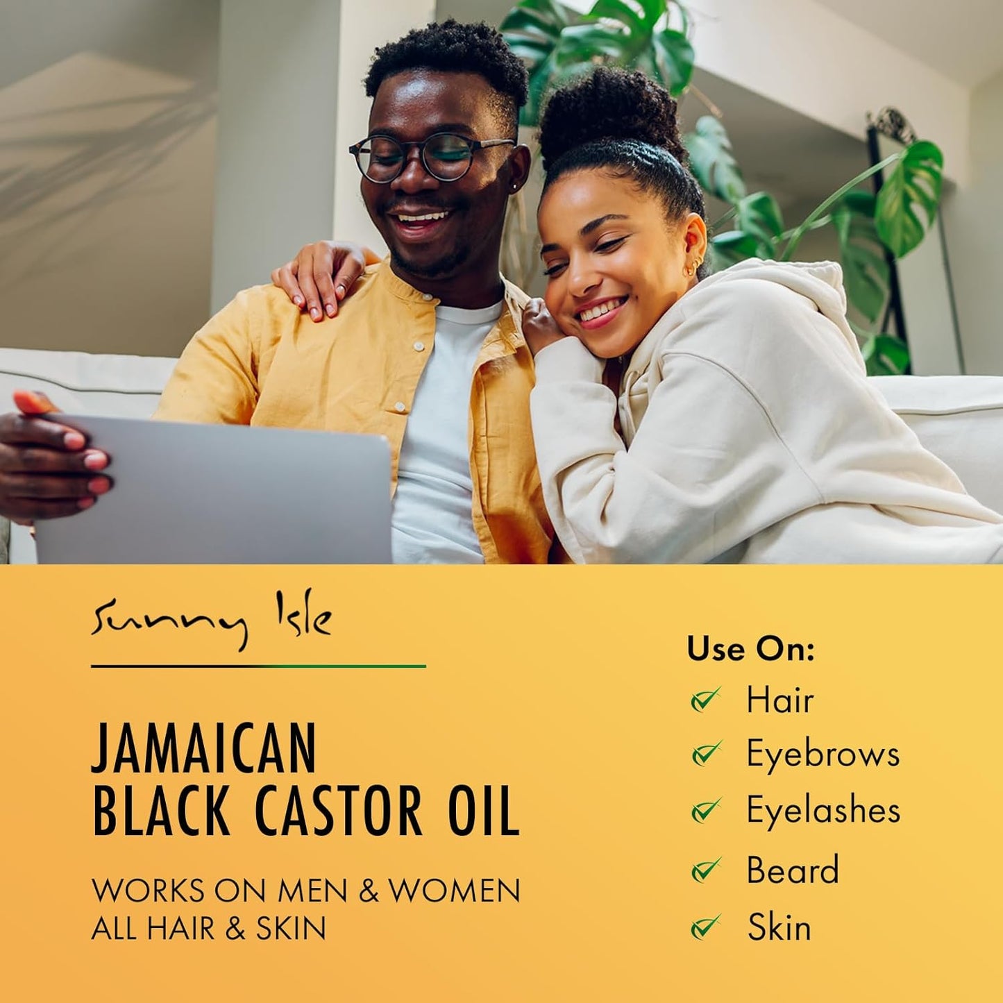 Sunny Isle Jamaican Black Castor Oil 2oz | 100% Natural for Hair, Scalp and Skin Care