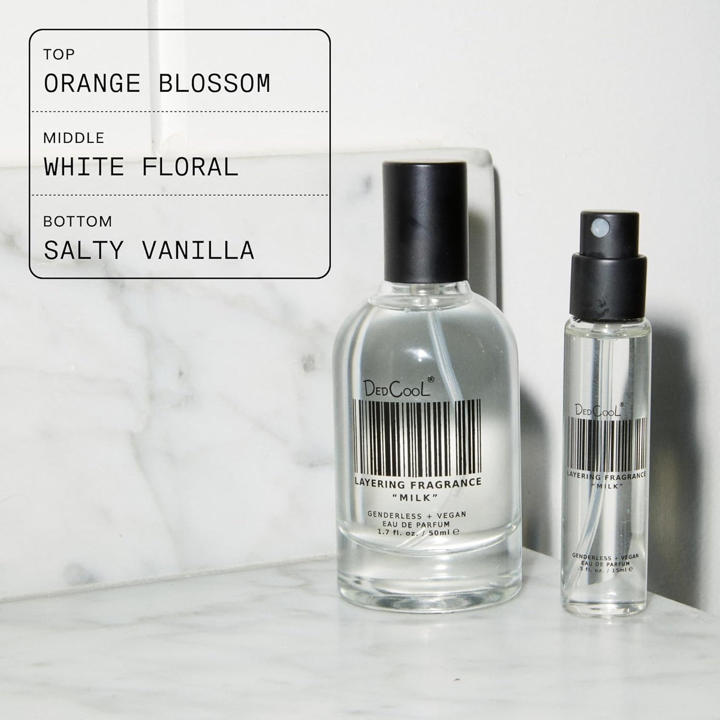 DedCool Eau de Parfum (Sunlit Blooms- 1.7 fl oz) with Notes of Orange Blossom, White Floral, Salty Vanilla, Perfume for Men & Women, Long Lasting, Luxury Fragrance, Non-Toxic, Vegan, Fragrance For All