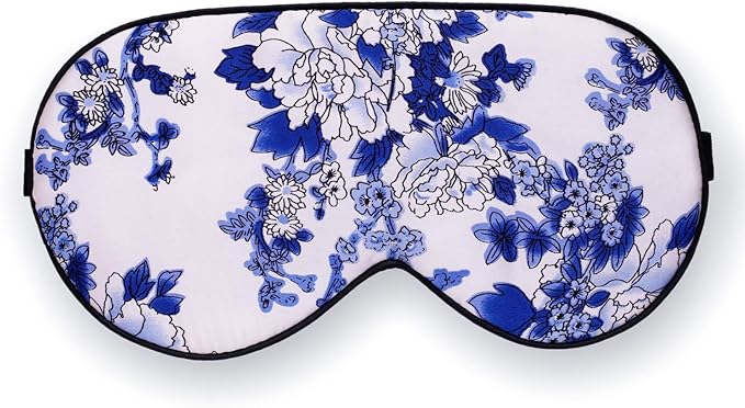 MAXFEEL Feel 100% Pure Silk Eye Mask - Sleep Eye Cover in Floral Colors (#39)