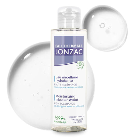 Eau Thermale Jonzac 99% Organic Micellar Water - Natural Eye & Face Makeup Remover - Hydrating Thermal Water - for Sensitive Skin - Non-Toxic - Agua Micelar Orgánica - Travel Size - 3.38 Fl Oz