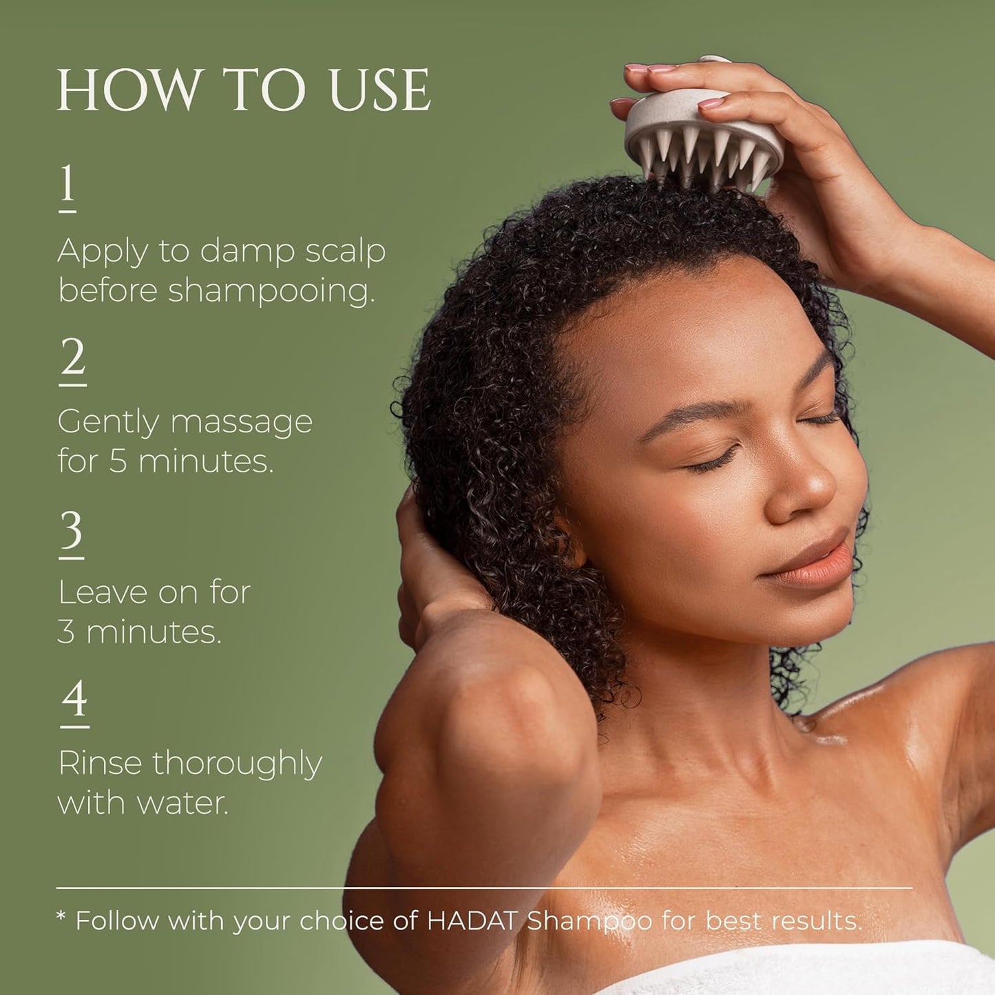 HADAT Hair & Scalp Mud Scrub – Dead Sea Mineral Exfoliator Made in Israel - Deep Cleansing Treatment - Professional Spa Quality - Exfoliating Scalp Scrub - Pre-Shampoo Care, 10.14 Fl Oz