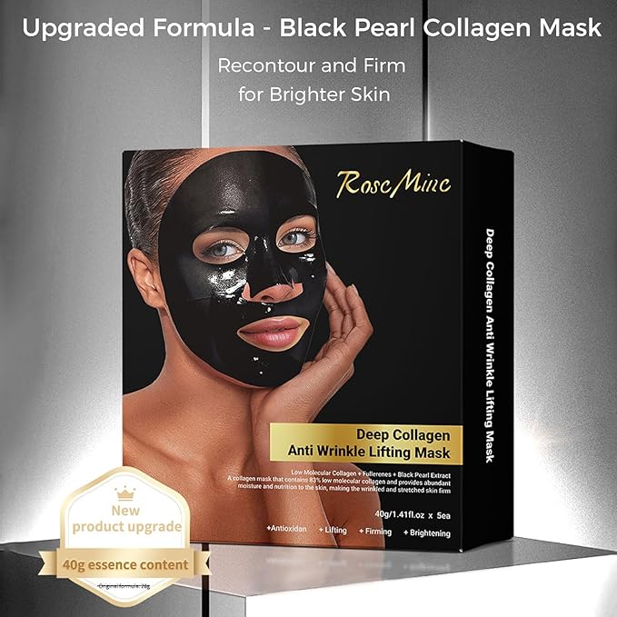 Black Pearl Collagen Mask – Hydrating & Firming