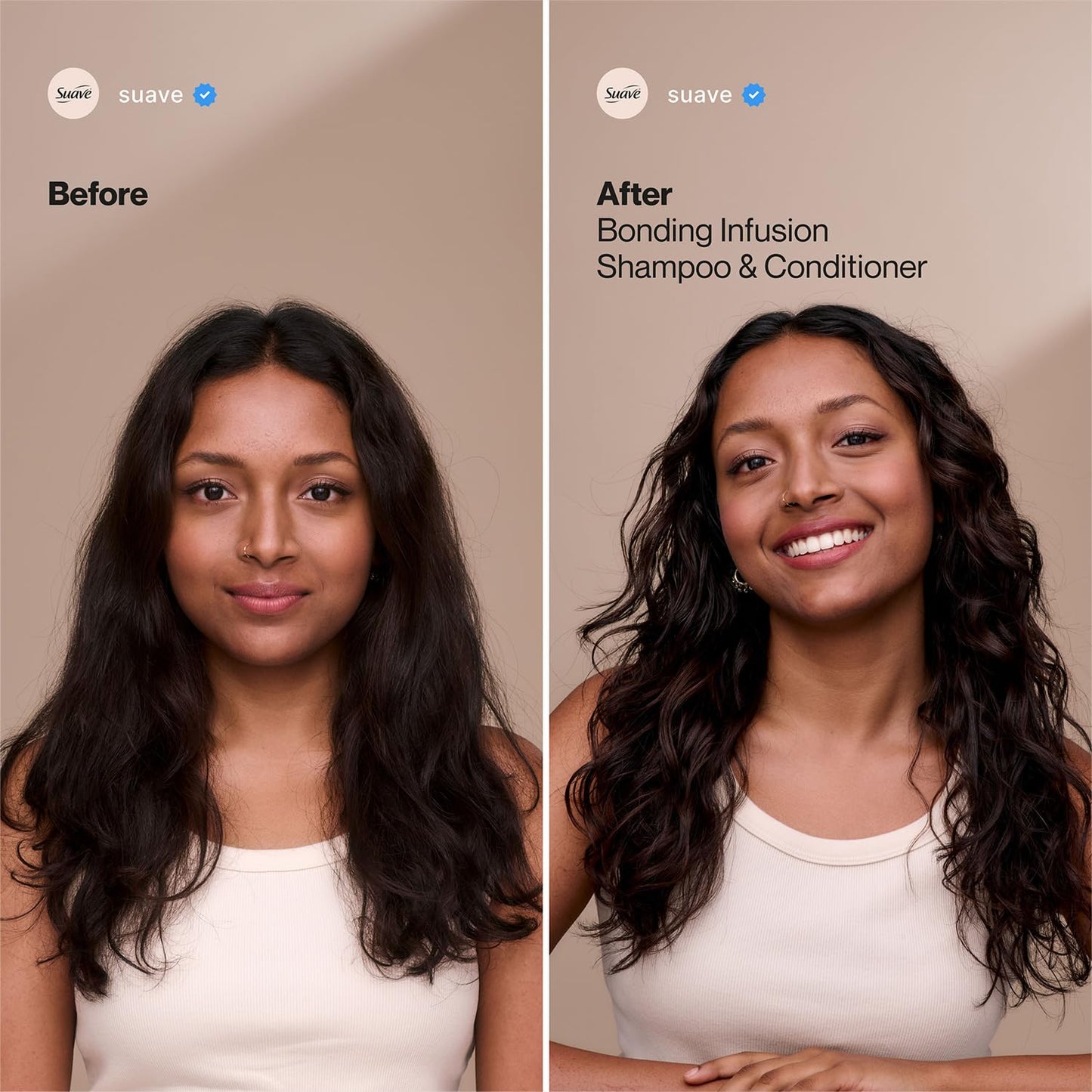 Suave Bonding Infusion Repairing Conditioner 2-Size Bundle, Intense Moisture Restores Shine & Resilience to Weak, Damaged Hair