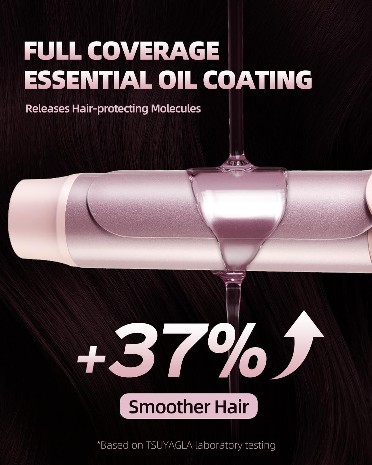 Large Hair Curling Wand, 1.6 Inch Big Barrel Curling Iron, 40 Million Ionic Ceramic Curler with 3 Temp, Auto Shut-Off, Long Barrel Curling Wand for Long Hair, Dual Voltage