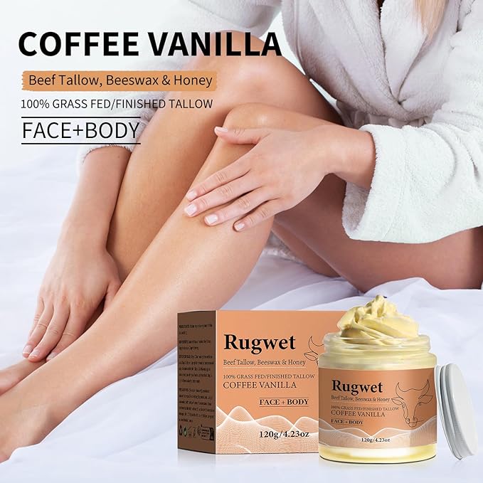 Orangic Beef Tallow for Skin and Face Care, Whipped Moisturizer for Sensitive Skin, 100% Grass Fed Beef Tallow, Natural Body Lotion, French Perfume - 8.46 fl.oz, 2 Pack