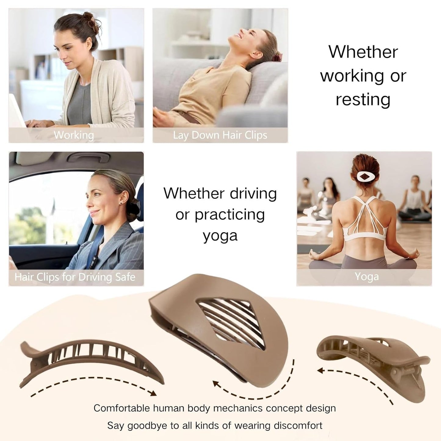 4PCS Duckbill Hair Clips, Lightweight and Simple Flat Hair Clips; Suitable for Curly Hair, Straight Hair, Suitable for Thick and Thin Hair, Duck Shaped Flat Hair Clip, Suitable for Women & Girls