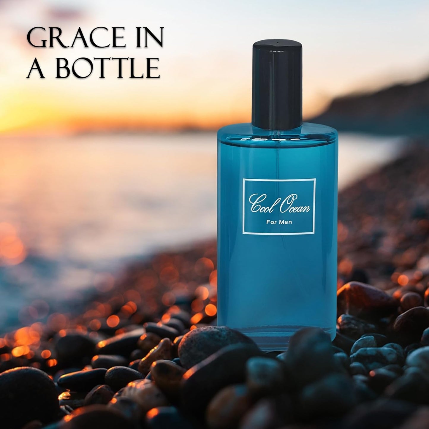 2PCS Valentine Milano/Cool Ocean Men Eau De Toilette for Men-Fresh,Romantic Scent Perfume for Men 3.4 Fl Oz Each Mens Cologne For All Skin Daily Used