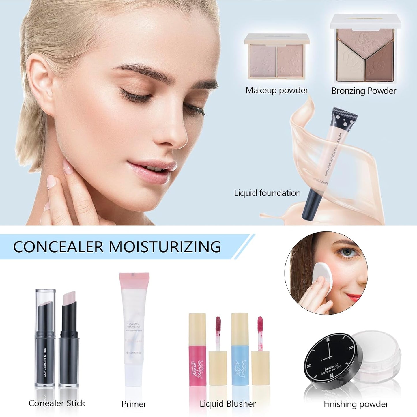 Makeup Kits For Girls Teens, Makeup Gift Set For Women with Eyeshadow Palettes, Brushes, Lip Gloss, Travel Make up Starter Kit For Beginners (C0934)