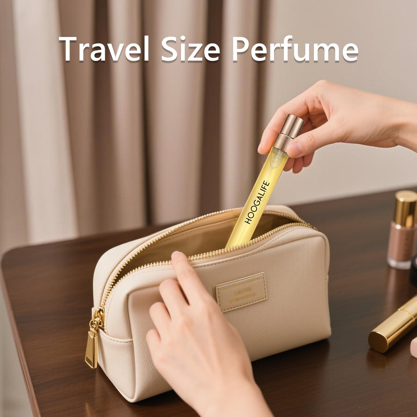 HoogaLife Pheromones Perfumes for Women, Inspired by Black 0/pium by Y.S/L, Sweet Gourmand Perfume, with Coffee, Vanilla, Amber, White Florals, To Attract Men, 0.34fl. oz. Travel Perfume (HG. 91)