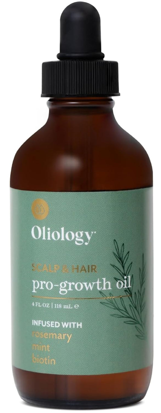 Oliology Scalp & Hair Oil – Nourishing & Strengthening Formula with Rosemary Mint & Biotin | Lightweight & Non-Greasy | Adds Shine & Hydration | 4 (Fl Oz)