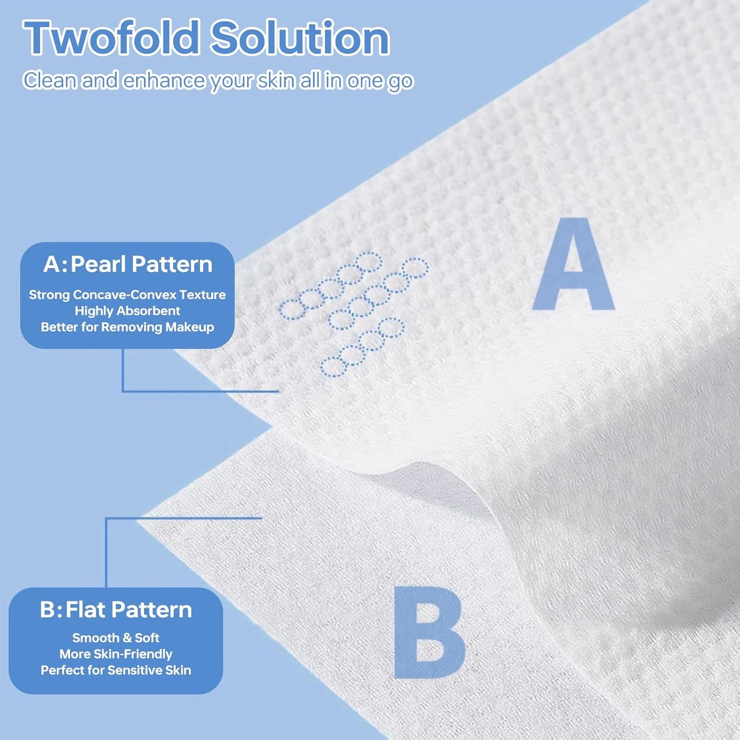 Disposable Face Towels 600 Count, Lint-Free Soft Cotton Facial Dry Wipes,8” x 8” Clean Facial Towels Wash Cloth for Sensitive Skin,Makeup Remover Dry Wipes