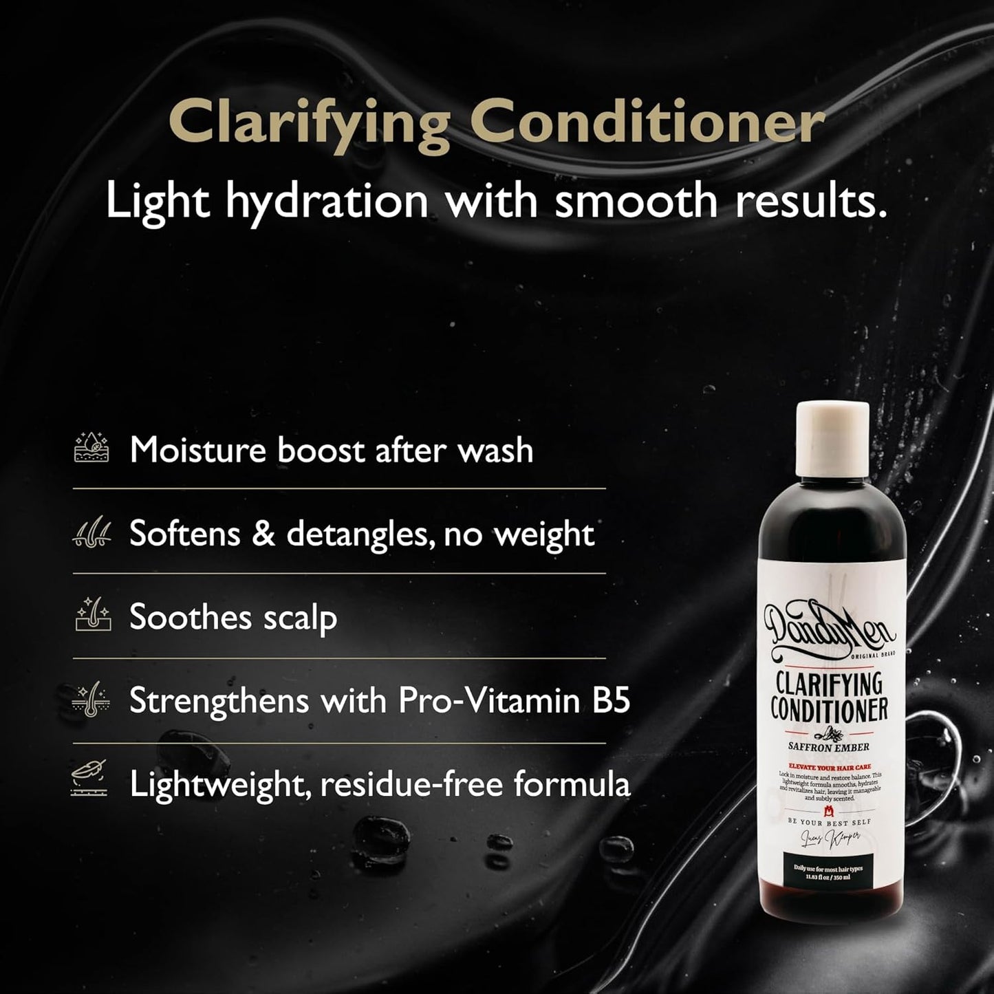 Tea Tree Clarifying Conditioner | Hydrating and Soothing Formula with Aloe Vera & Pro-Vitamin B5 | 11.83 oz (Saffron Ember)