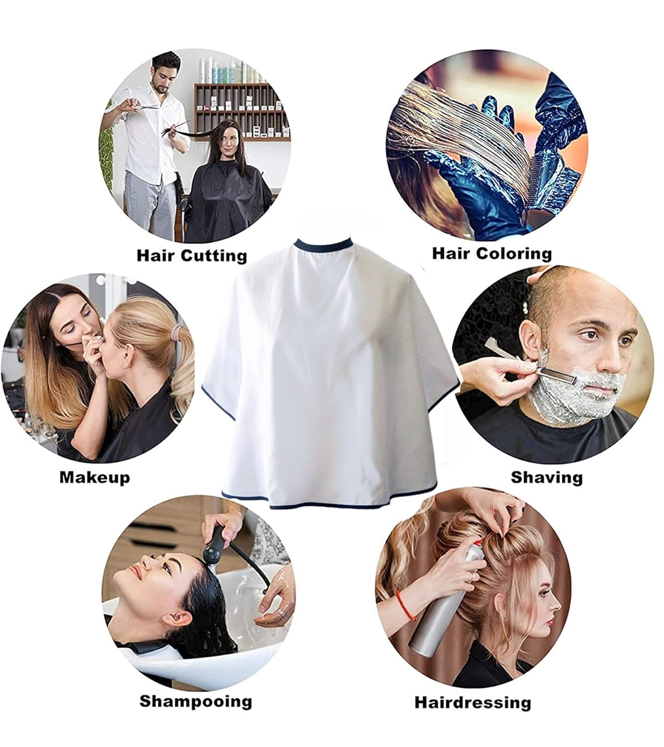 Hair Color Cape Makeup Haircut Salon Hairdresser Shampoo Capes Cutting Barber Cape for Men,Women,Clients (2 PCS, Pink)