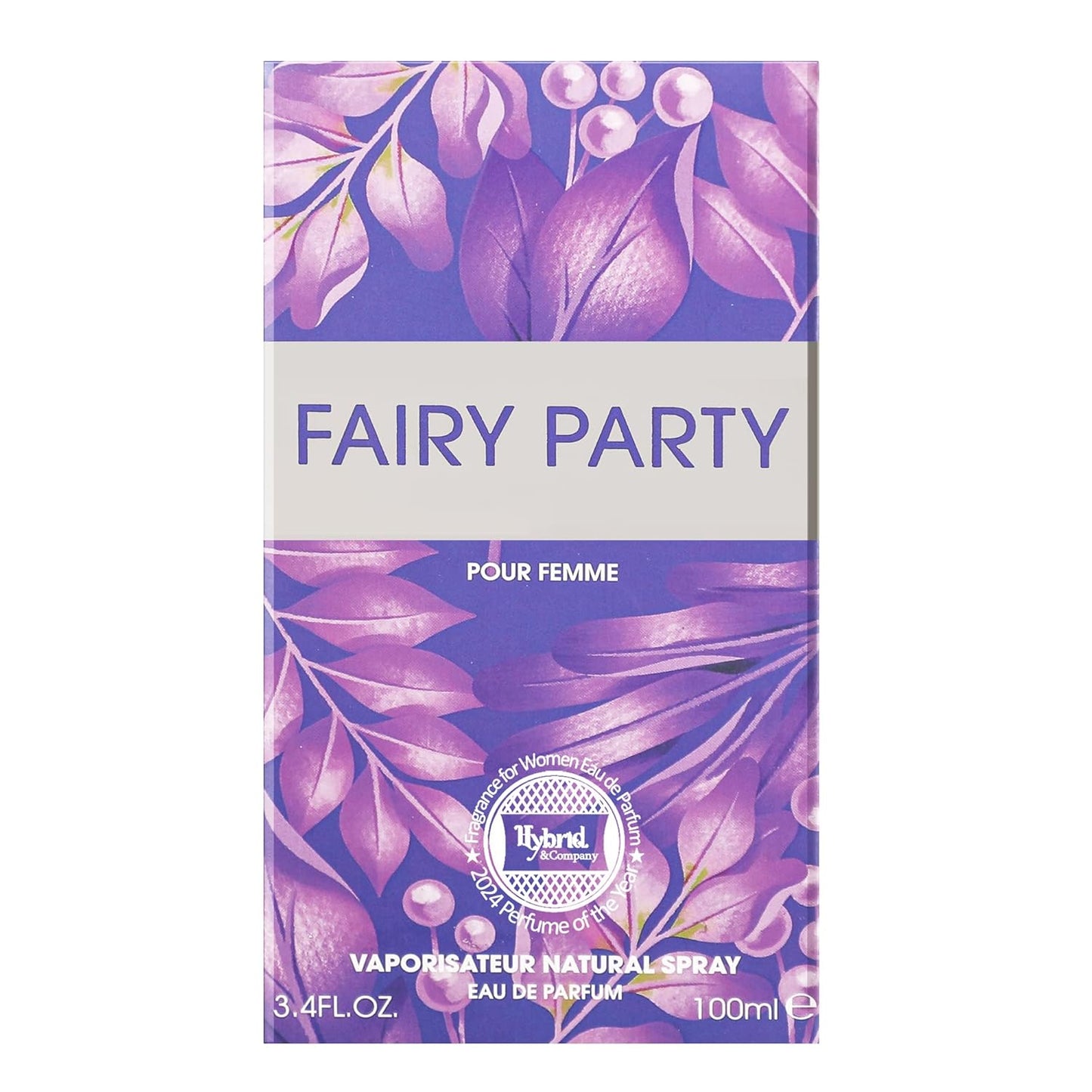 Hybrid & Company Women Fairy Party Pour Femme Eau De Parfum Vaporisateur Natural Spray 3.4 Fl Oz