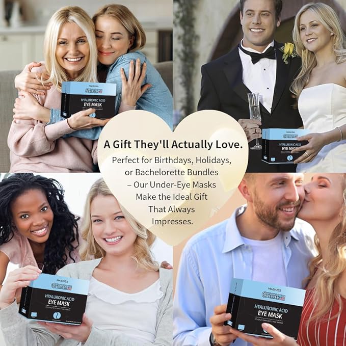 Under Eye Patches (25 Pairs), Hyaluronic Acid Eye Masks for Dark Circles Puffy Eyes Undereye Bags, Collagen Eye Patches for Wrinkles and Hydrate, Skin Care Gift for Her