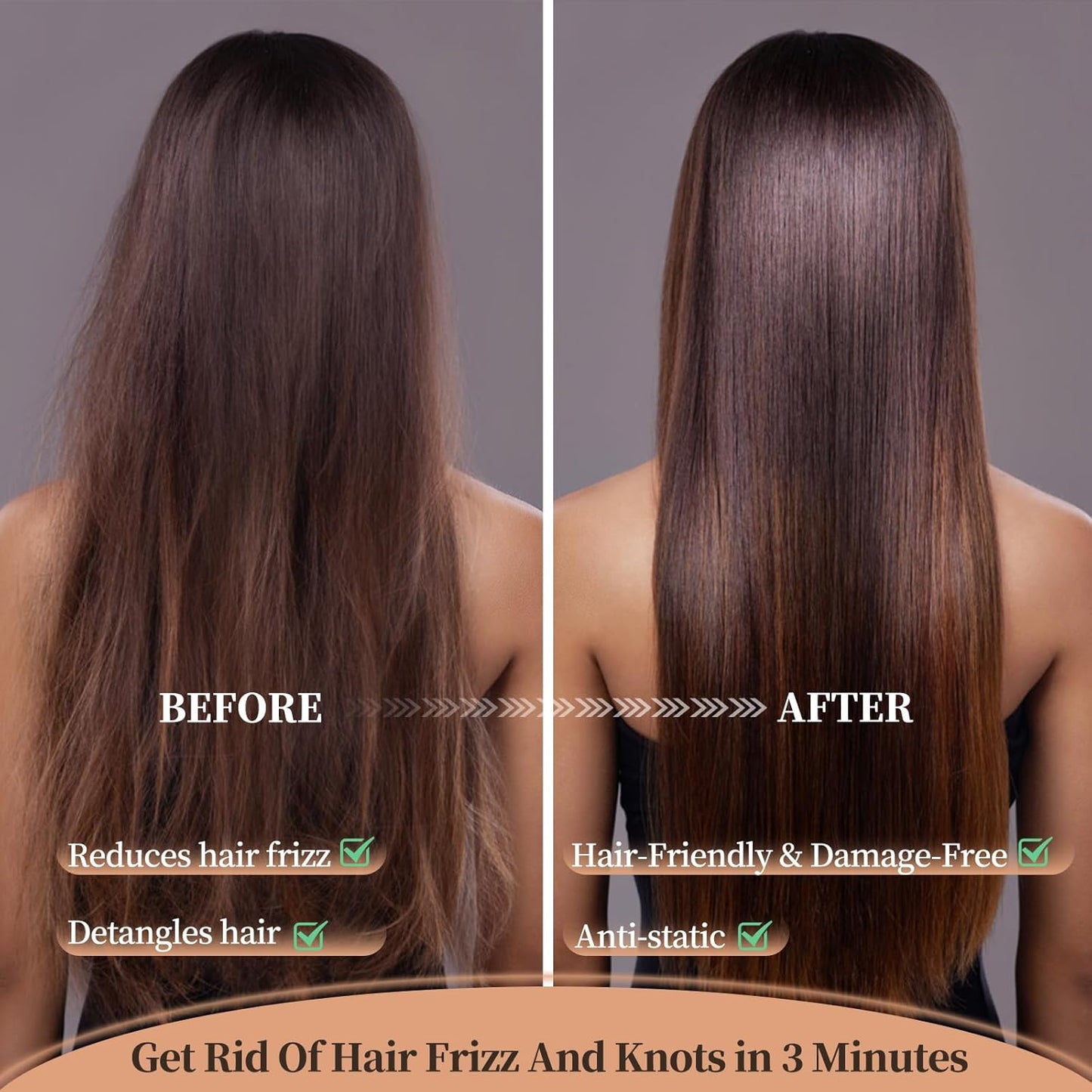 Bamboo Hair Brush for Hair Growth, Detangling & Scalp Massage, Natural Wooden Paddle Hair Brushes for Women Men Kids, Ergonomic Hairbrush Reduces Breakage, Frizz & Tangle, for All Hair Types