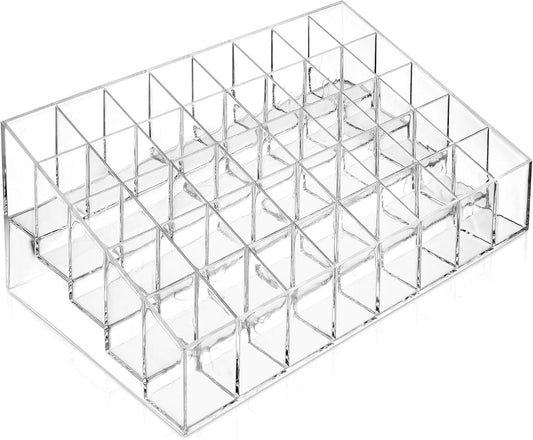 Casafield 40 Slot Acrylic Lipstick & Makeup Organizer - Cosmetic Display Case - Clear